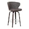 Armen Living Mynette 26" Swivel Brown Faux Leather Bar Stool LCMTBAWABR26 - alternate 1